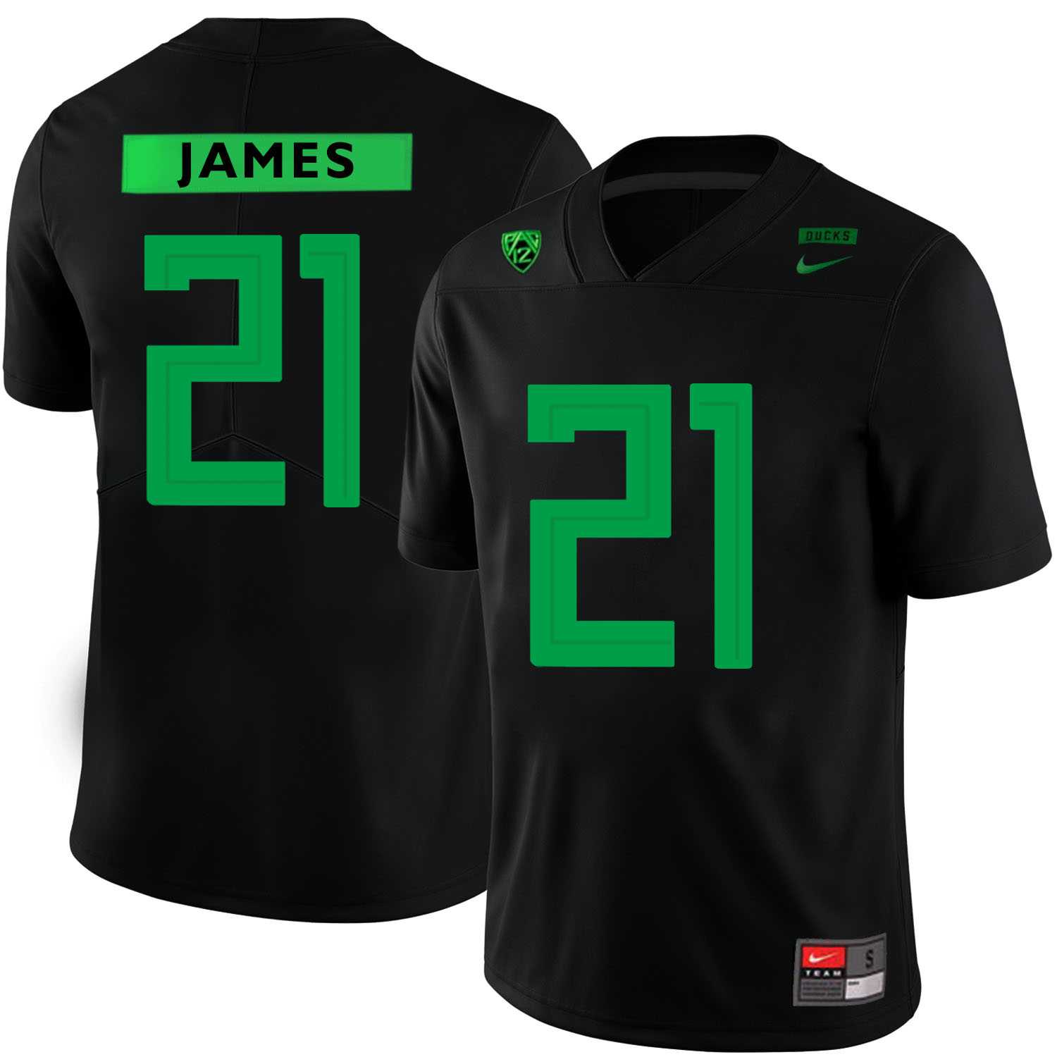Oregon Ducks #21 LaMichael James Black Nike College Football Jersey